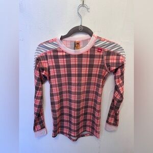 Helly Hansen Base Layer Pink Plaid Extra Small
